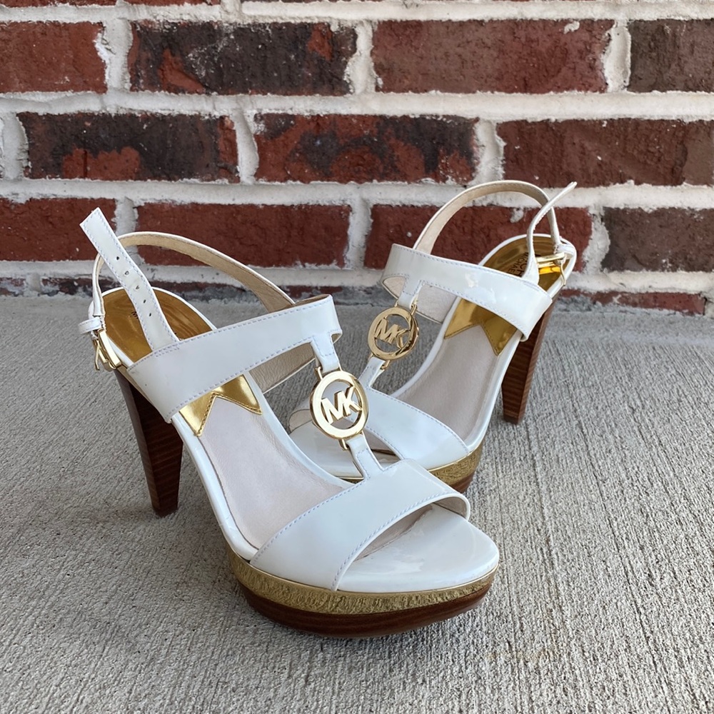 Michael Kors white high heels